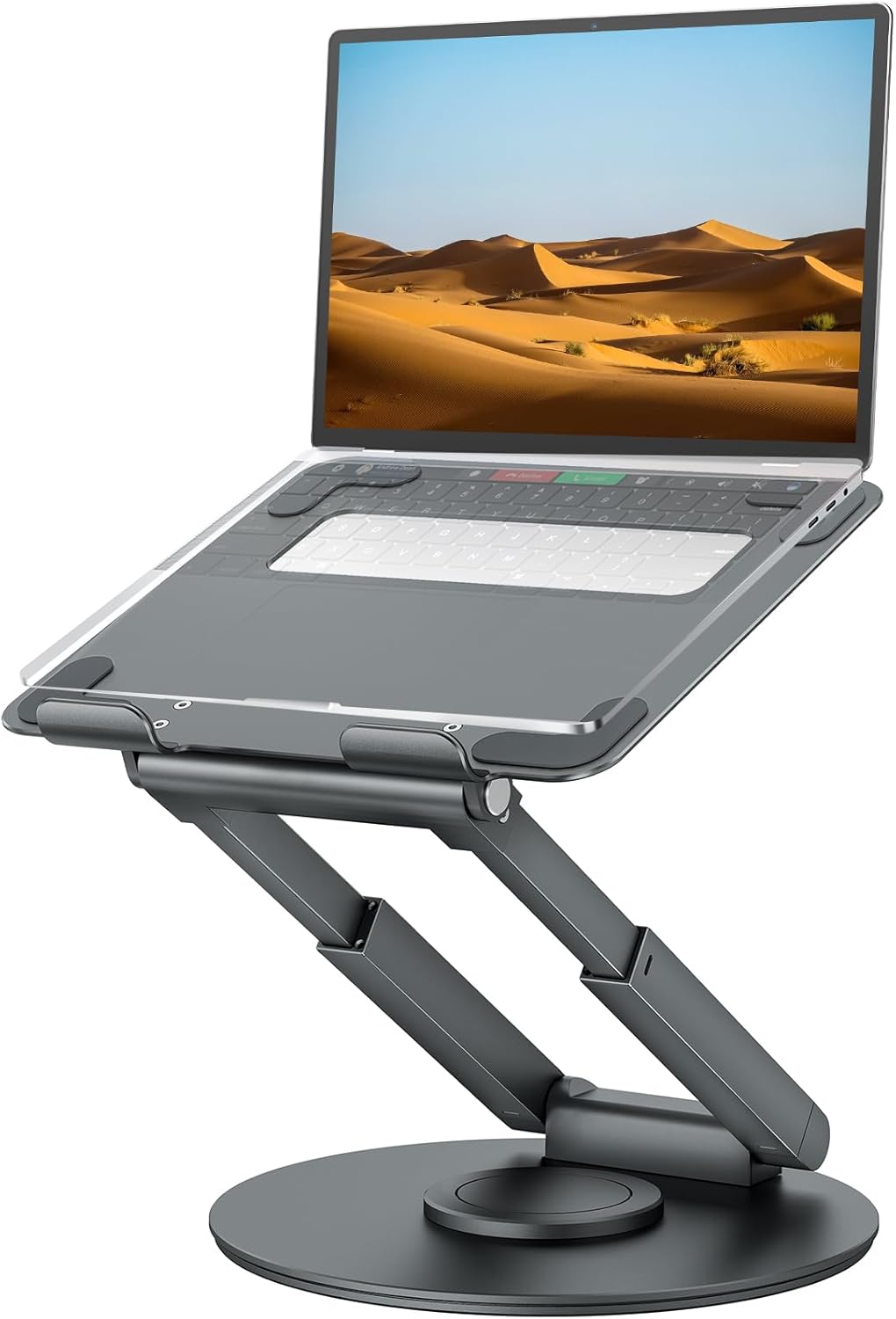 360 Swivel Height Adjustable Laptop Stand - Good Posture!