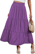 Arolina Maxi Skirt for Women Summer Boho High Waist Pleated A-Line are