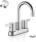 Phiestina 4 in Centerset 2-Handle Chrome Bathroom Faucet - Compact