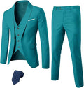 MYS Men's 3 Piece Slim Fit Suit Set Natural White - One Button