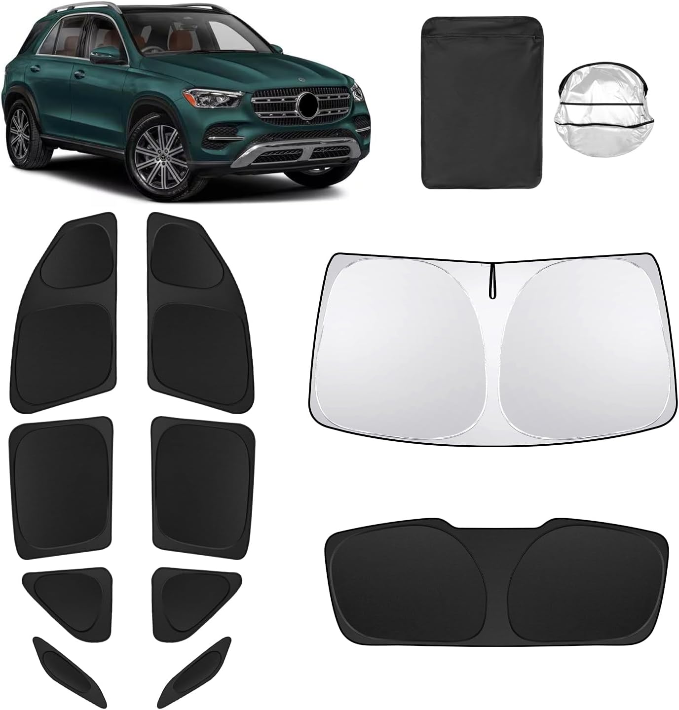 10pcs Car Window Shades for Mercedes Benz GLE 350 450 2020-2024