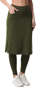 Modest Long Skirt with Built-In Leggings - Comfortable Coverage