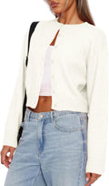 Balimtoy Women's Cropped Cardigan Sweater for Trendy Outfits
