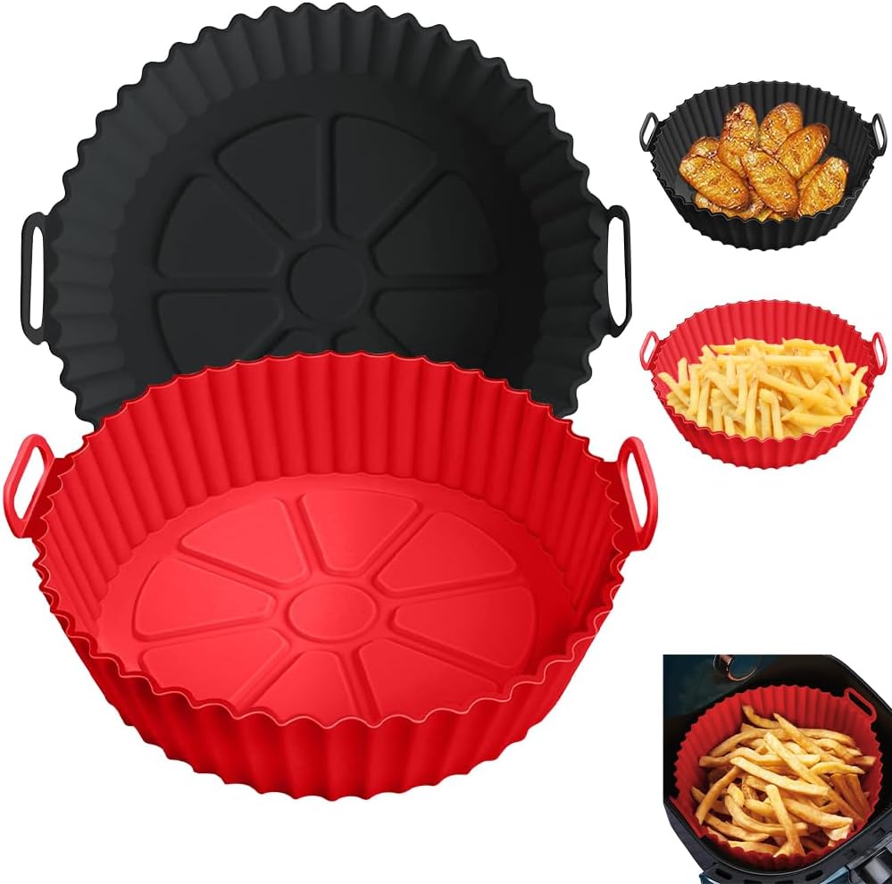 Silicone Liners for Air Fryers 3-5 QT - Easy Cleanup!