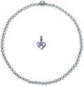 White Moonstone & Burgundy Garnet Beaded Necklace for Women - Choker