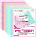 Discbound Dividers Letter Size 8 PCS with 2 Pockets - Colorful