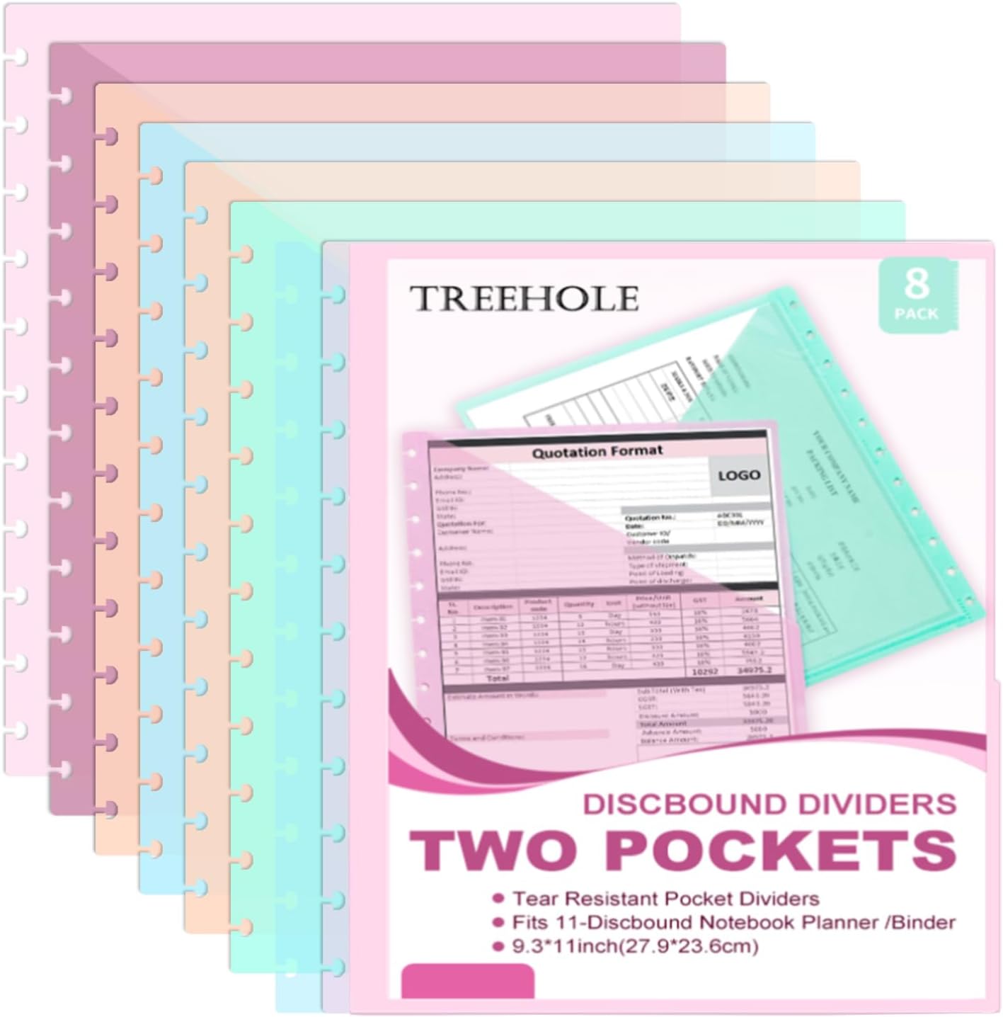 TREEHOLE 8 PCS Discbound Dividers: Organize Efficiently!