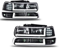 PIT66 LED Headlight Assembly Compatible with 1999-2006 Chevy