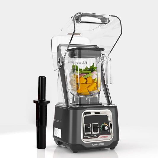 CRANDDI 2200W Commercial Quiet Blender - Crush Ice & More