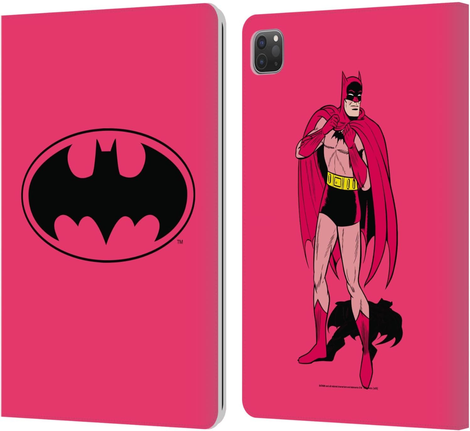 Batman DC Comics Pink Logos Leather Wallet Case for iPad Pro