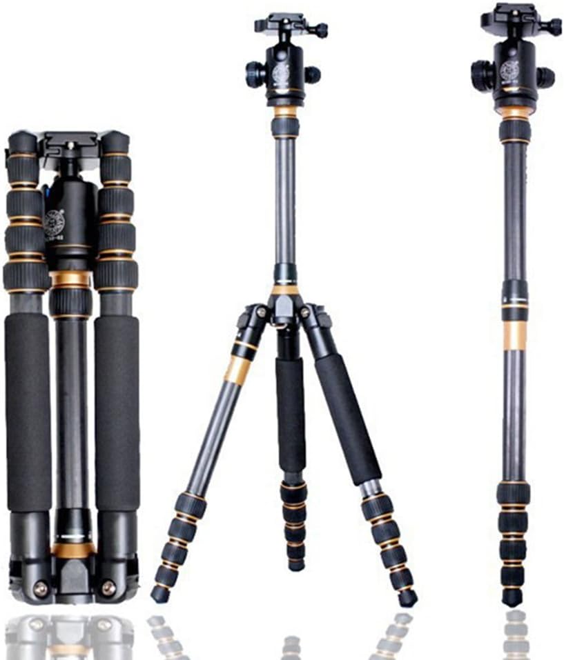 Q777C Carbon Fiber Compact Portable Tripod Monopod Stand