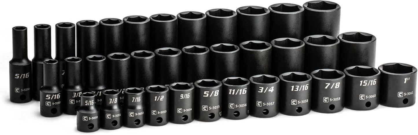 Capri Tools 3/8 in. Drive Impact Socket Set, 36-Piece Collection