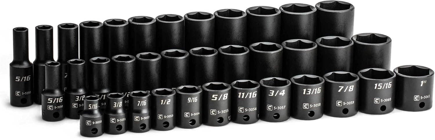Capri Tools 3/8 in. Drive Impact Socket Set, 36-Piece Collection