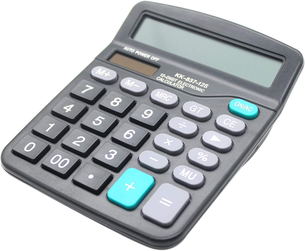 Septo 12-Digit Solar Battery Desk Calculator