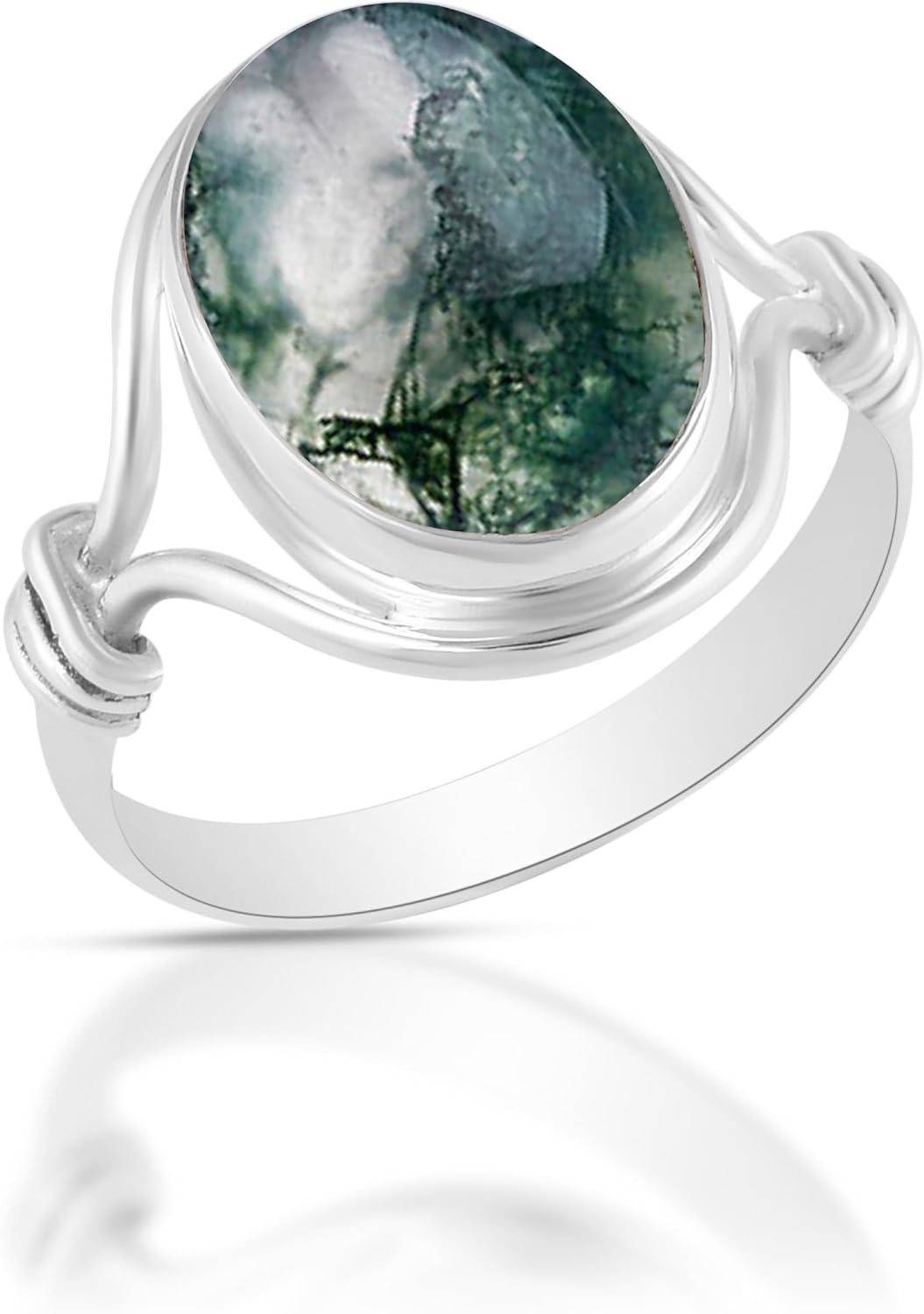Solid 925 Sterling Silver Ring with Natural Gemstone Beauty