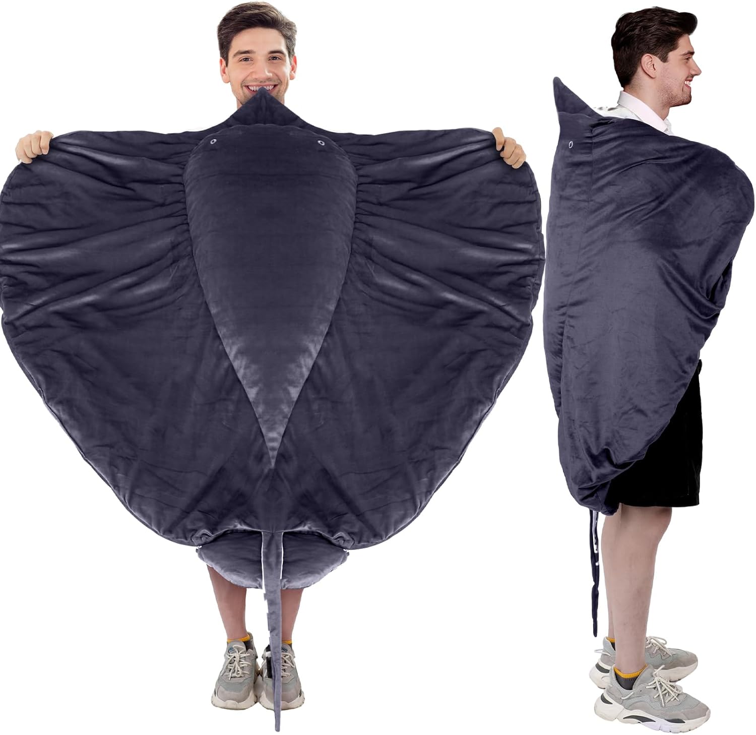 Ganeen Plush Manta Ray Blanket - Soft & Cute 50 x 50''