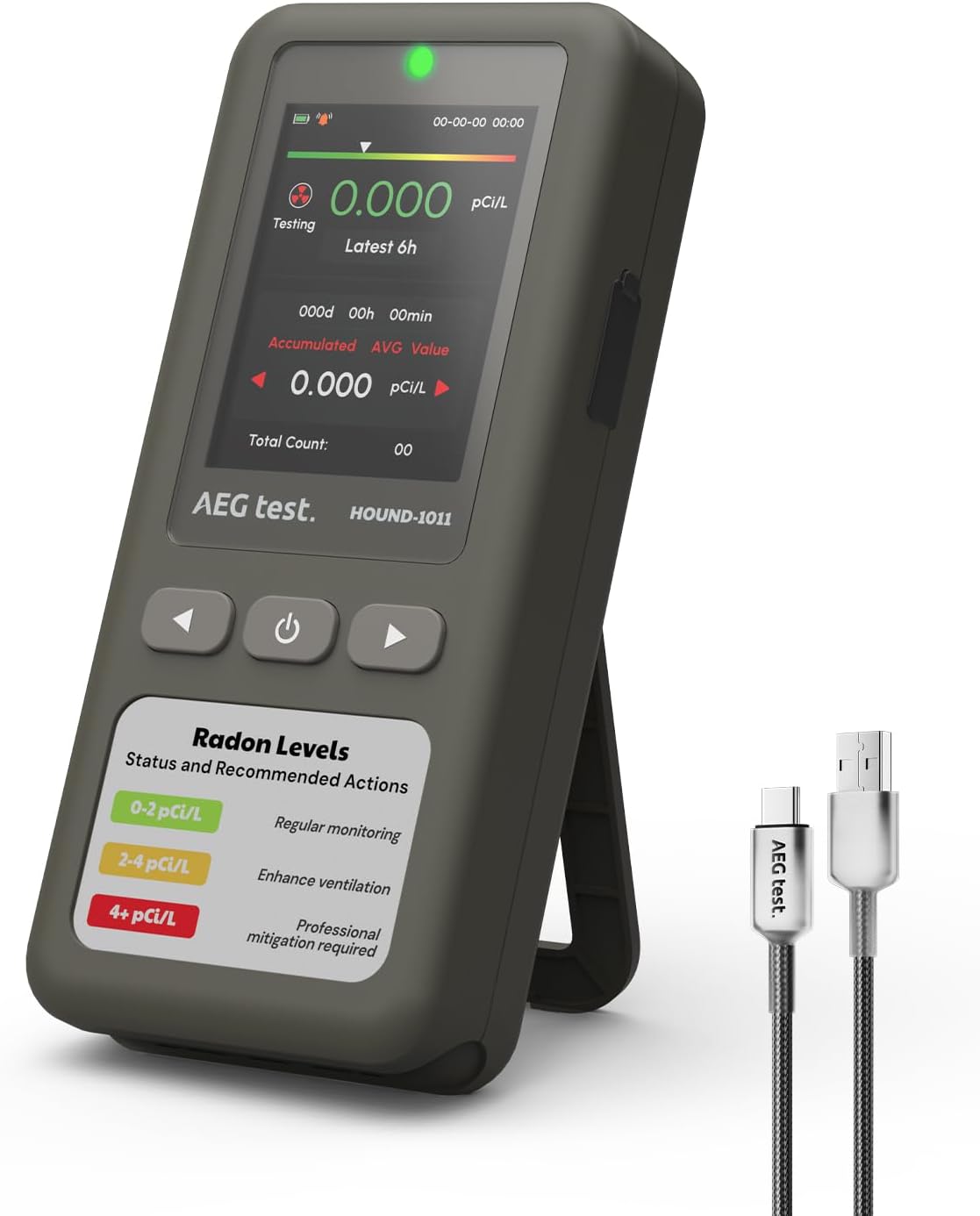 HOUND-1011 Portable Radon Detector for Home Monitoring Safety