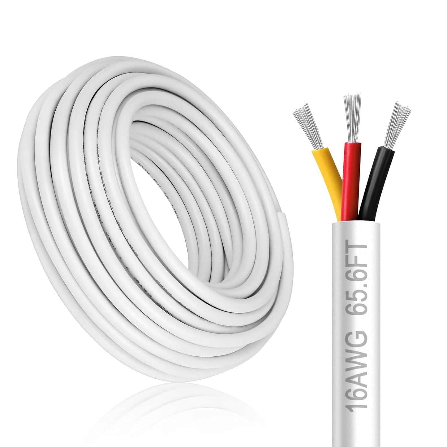 16 Gauge 3 Conductor Electrical Wire for LED Lamp Lighting
