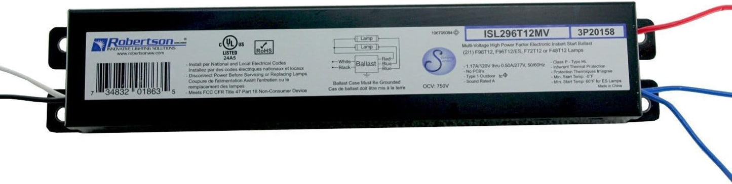Robertson ISL296T12MV Ballast for 1 or 2 F96T12 Lamps