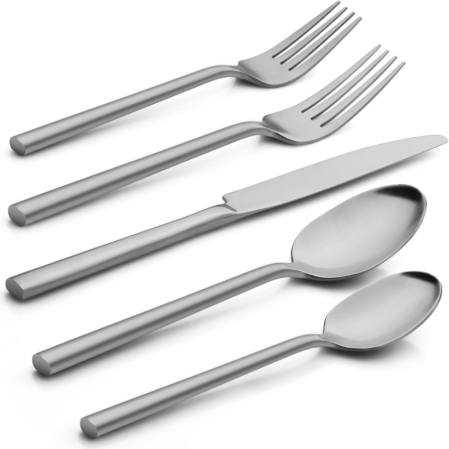 20-Piece Forged Silverware Set for 4 - Modern Stainless Steel