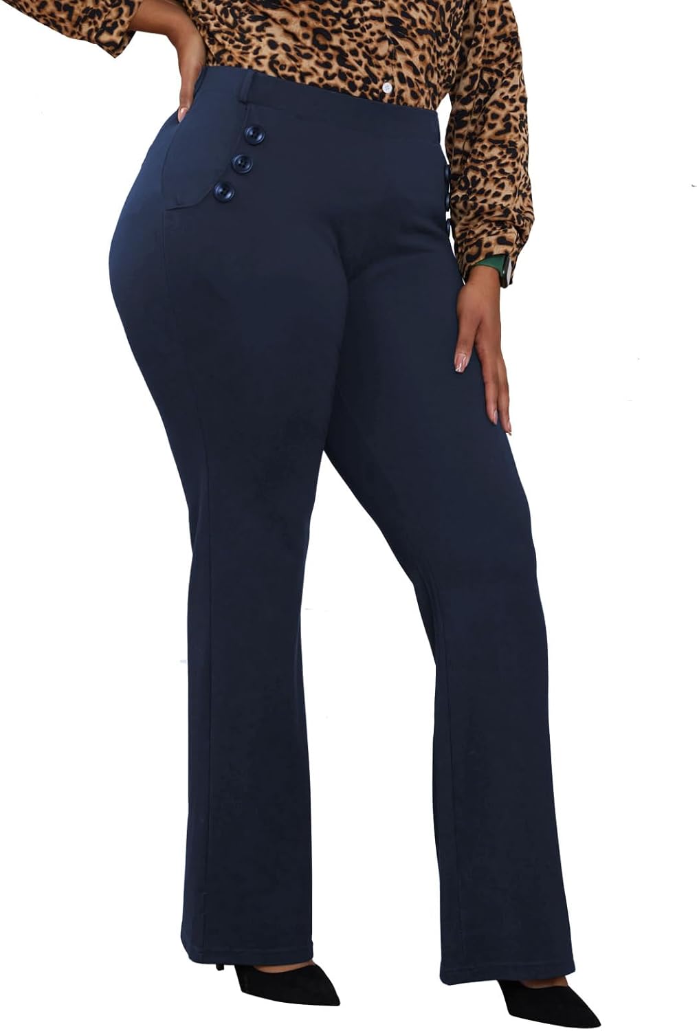 Wrinkle-Free Stretch Dress Pants for Women - Comfort & Style