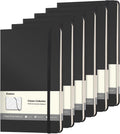 Comix 6 Pack 240-Page Black Hardcover Notebooks