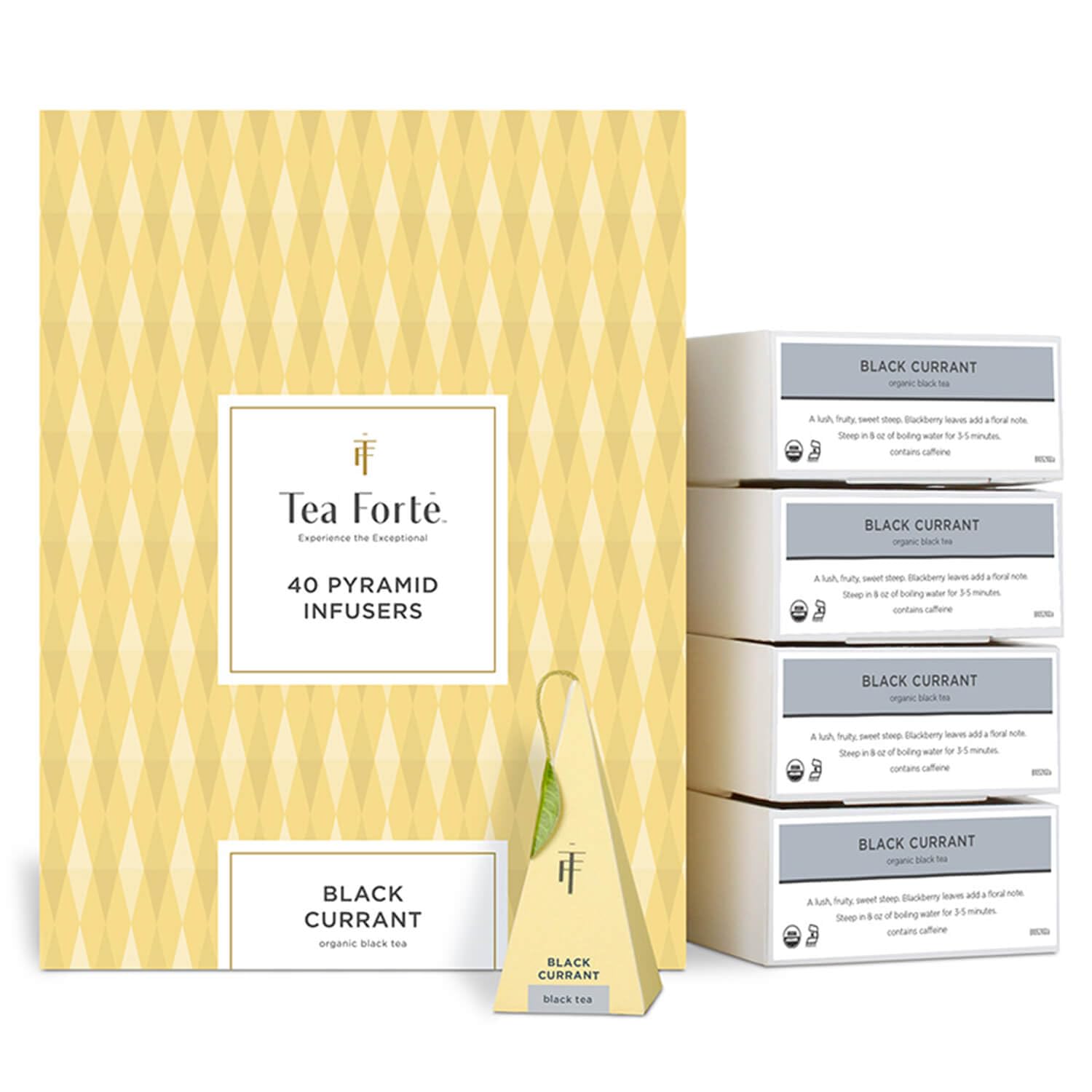 Premium Organic Black Currant Tea Blend Event Box - 40 Count