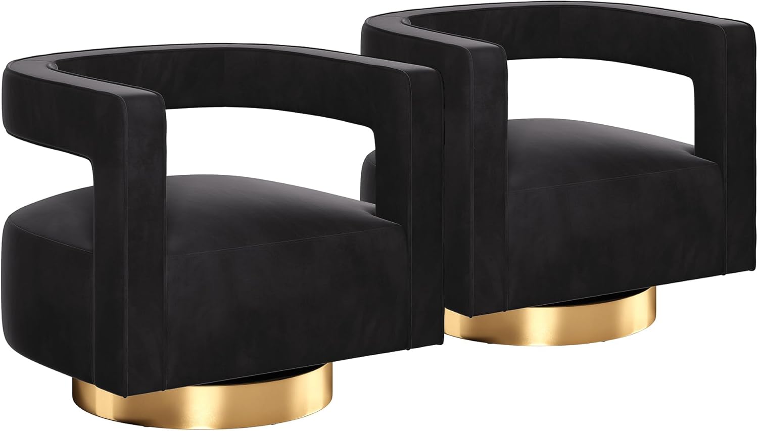 Swivel Velvet Accent Chairs - Elegant Comfort