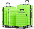 Apple Green 4-Piece Hardshell Luggage Set - Lightweight Travel