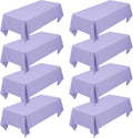 Lavender Rectangle Tablecloth 60 x 126 in 8-Pack - Wrinkle Resistant