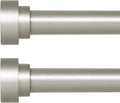 HEI! DEAR 2Pack Silver Curtain Rods 48 to 84 in - Heavy Duty