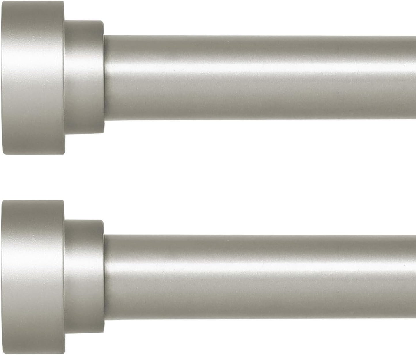 HEI! DEAR 2Pack Silver Curtain Rods for Windows 48 to 84 Inch