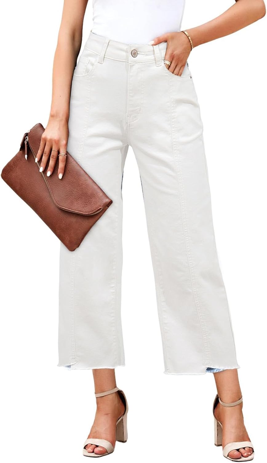 High Waisted Wide Leg Loose Fit Straight Leg Jeans for Women