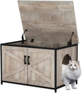 Top Opening Cat Litter Box Enclosure - Flip Top XL Bench Style