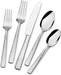 Mikasa Oliver Gleam 65-Piece Flatware Set for 12 - Hammered Stainless