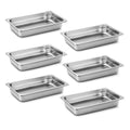 Full Size Hotel Pans 2.5 in Deep Stainless Steel Food Pan - 6 Pack