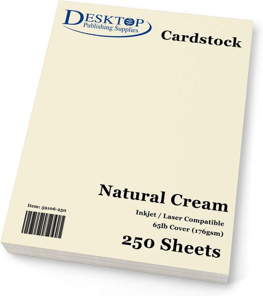 65 lb Cream Cardstock - Perfect for Menus and Documents