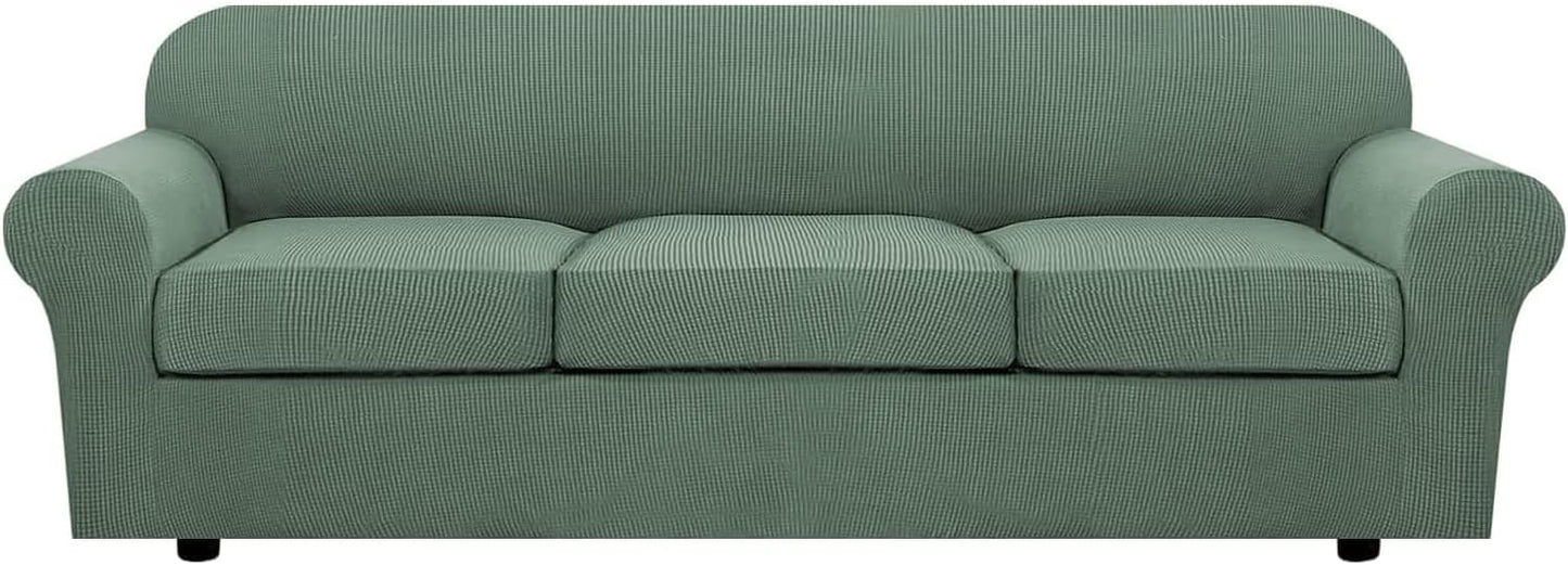 H.VERSAILTEX 4 Piece Stretch Sofa Covers for Large Sofas