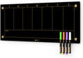 Black Glass Golden Weekly Dry Erase Calendar for Home Office
