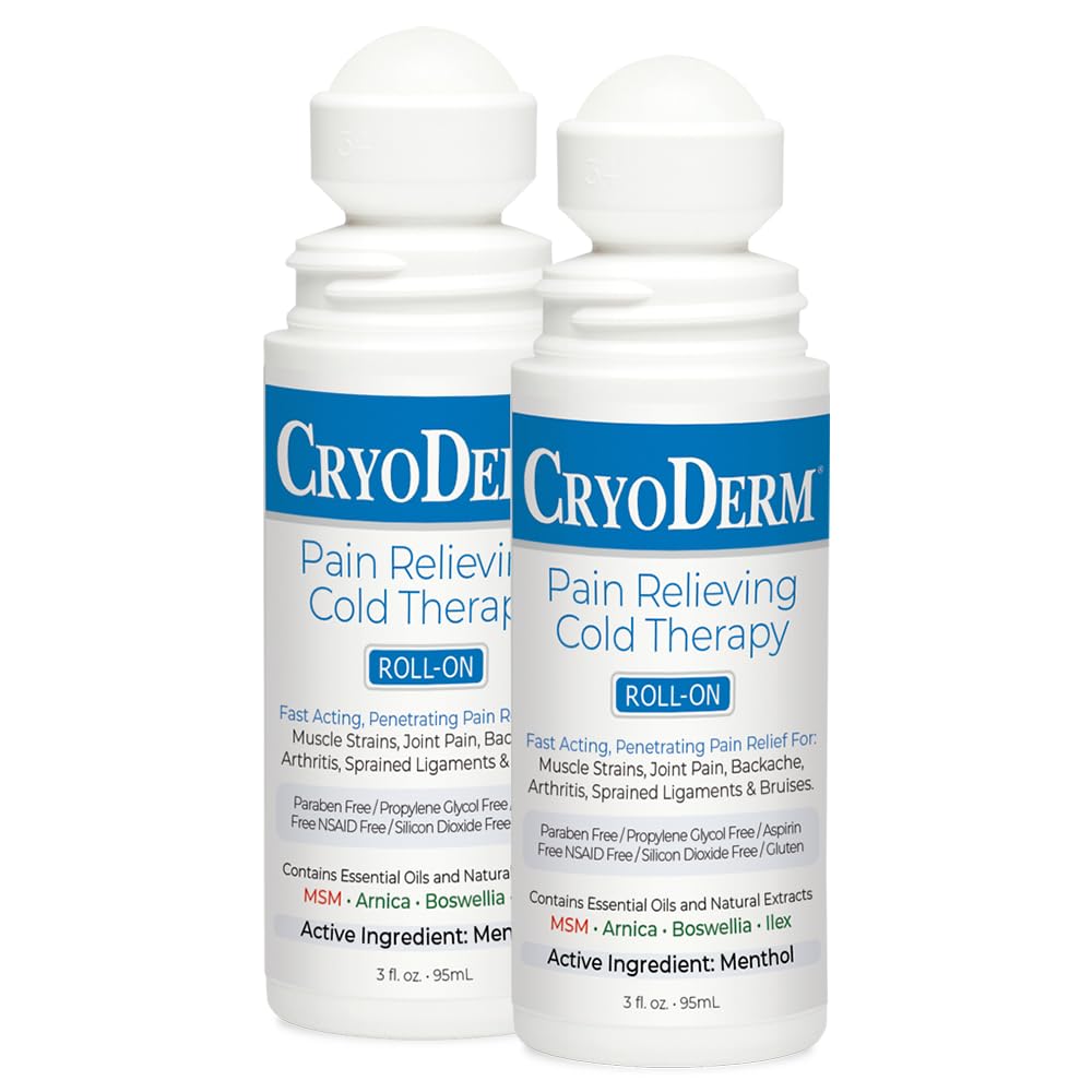 Cryoderm Cold Roll-On 3 oz Pack of 2 for Fast Relief