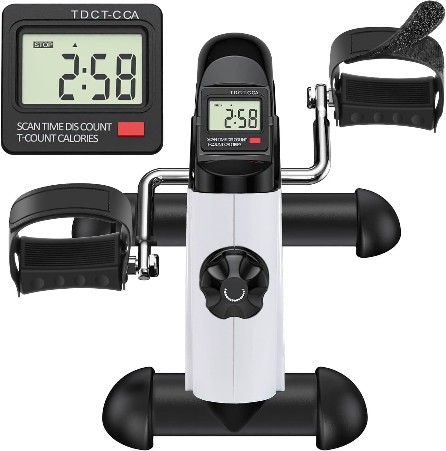 TABEKE Under Desk Bike Pedal Exerciser for Arm and Leg Workouts
