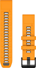 Garmin QuickFit 20mm Black/Pebble Gray Silicone Band - Easy Swap Brand