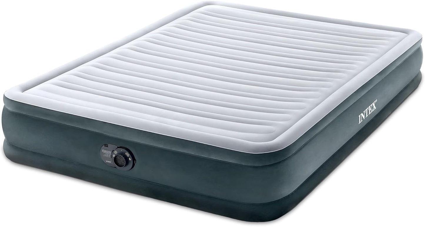 Intex Mid-Rise Air Mattress Bed with Built-in Pump for Comfort