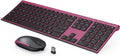 Wireless Keyboard and Mouse Combo - Compact Rechargeable Quiet Set