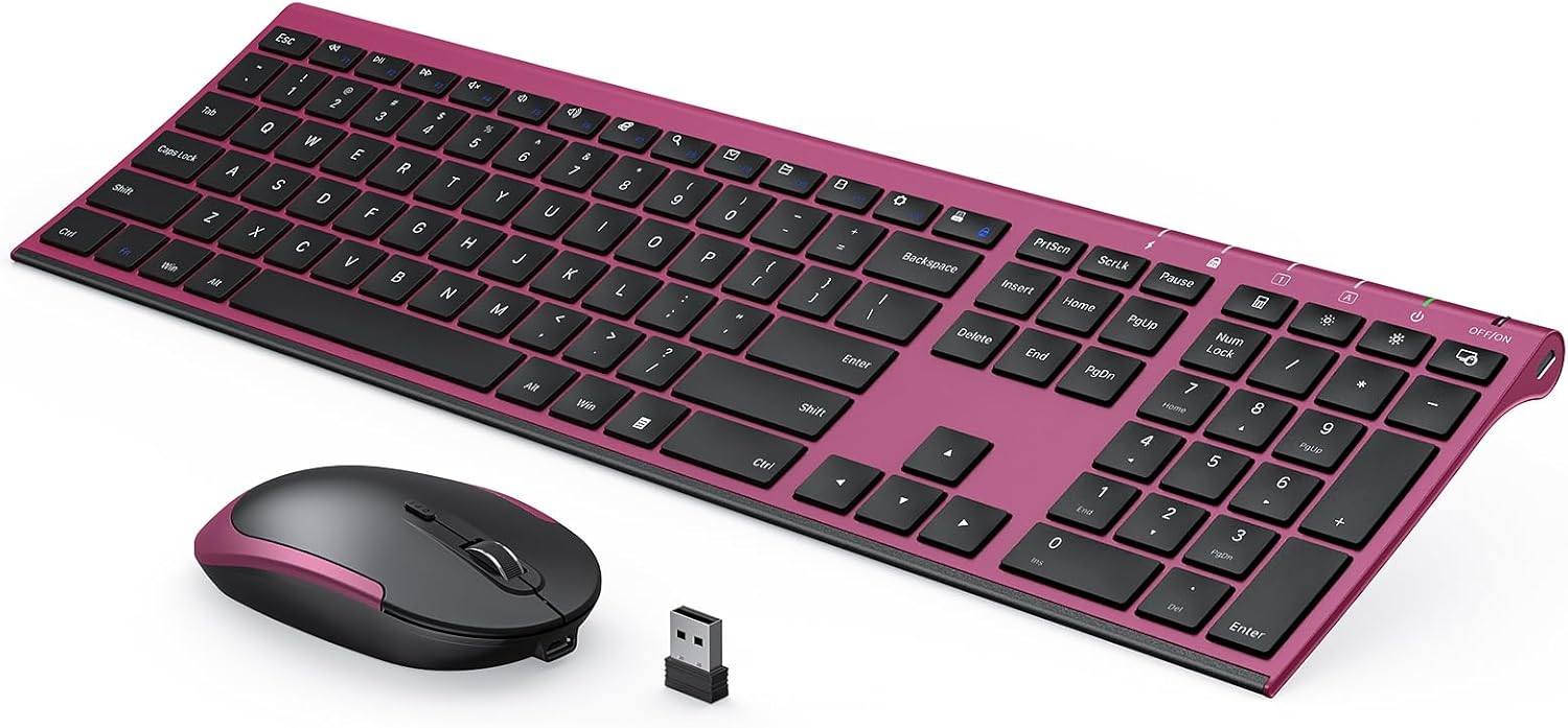 Wireless Keyboard and Mouse Combo for Quiet and Efficient Work