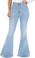 High Waisted Bell Bottom Jeans for Women - Stretchy Flared Denim