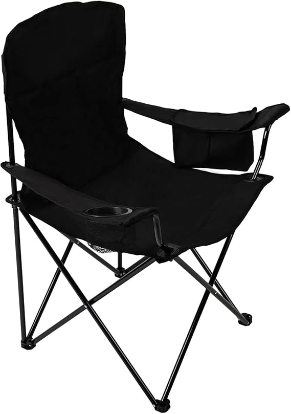 Pacific Pass Quad Camp Chair with Built-In Cooler and Cup Holder