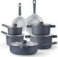 Ceramic Cookware Set 12 Piece - Healthy Nonstick Pots and Pans