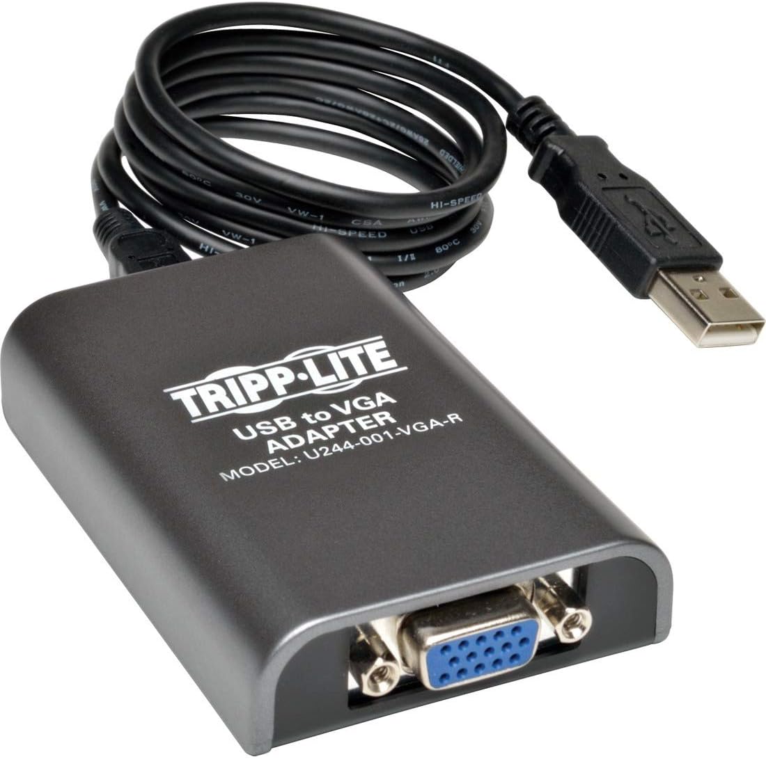 Tripp Lite USB 2.0 to VGA Adapter for Dual or Multi-Monitor Setup
