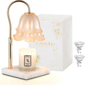 Candle Warmer Lamp with Timer and Dimmer - Elegant Marble Wax Warmer